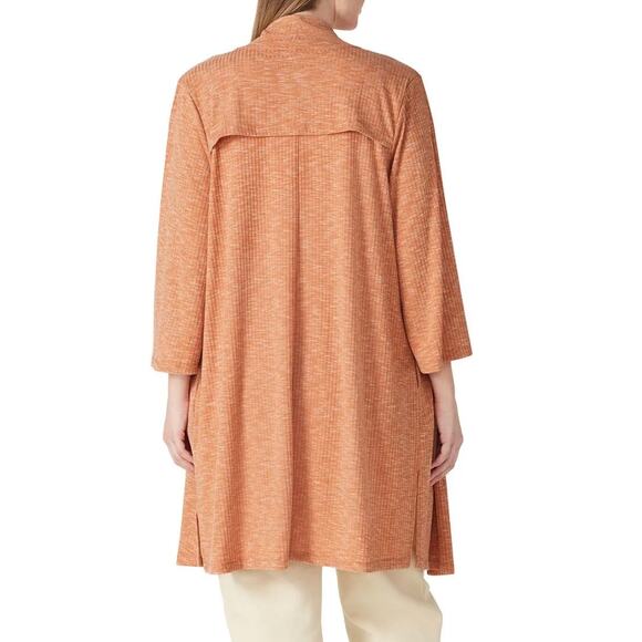 B Collection by Bobeau Orange Ellen Waterfall Ribbed Cardigan XL - Picture 3 of 11